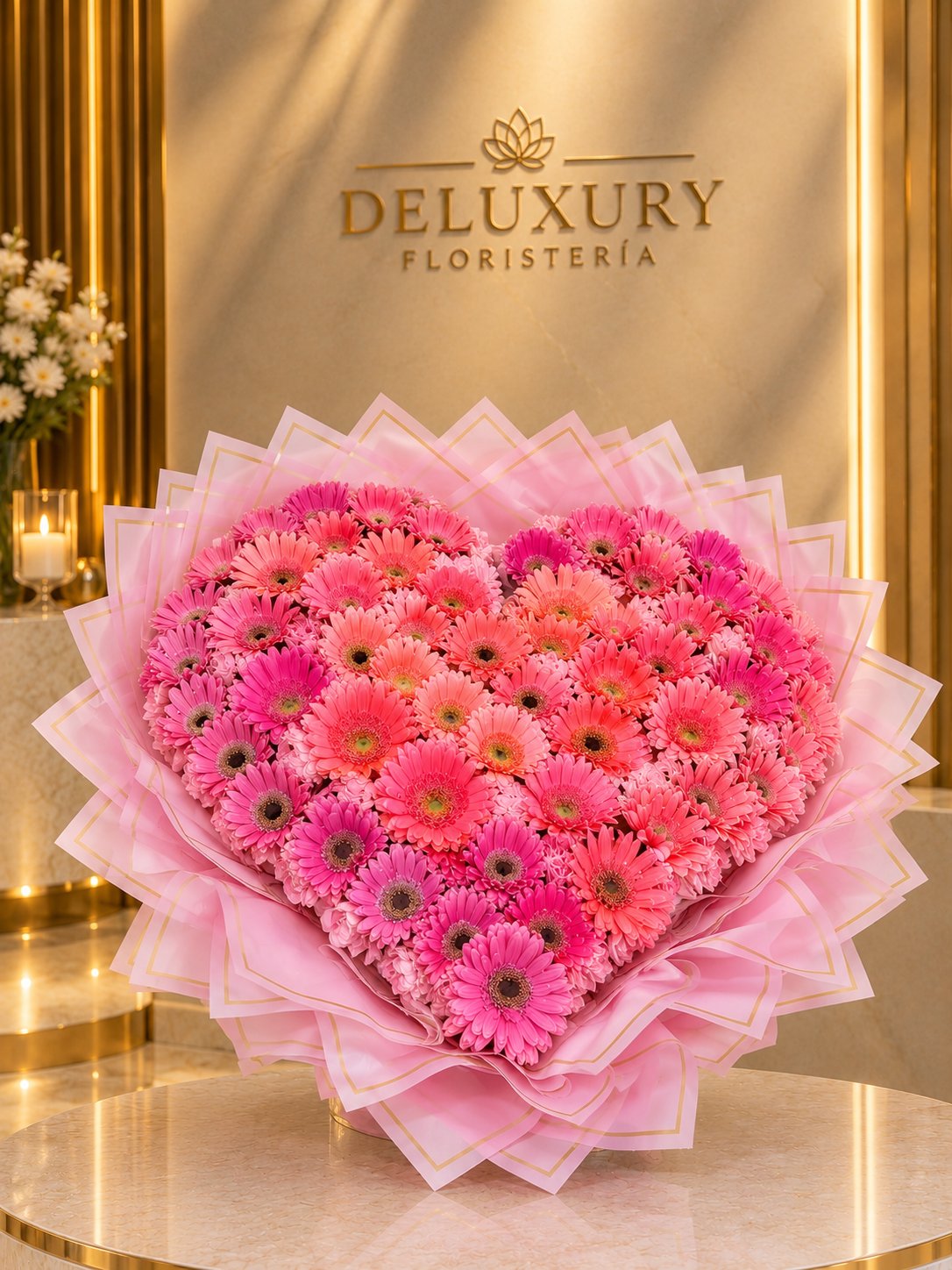 CORAZÓN DE GERBERAS